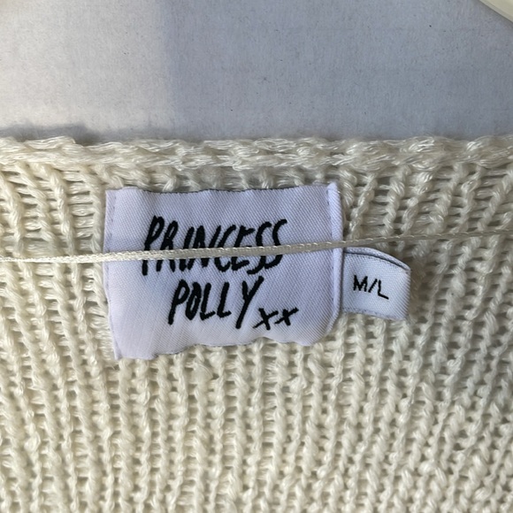 Princess Polly Women's Size XL Sweater Cropped Cream colored - Picture 2 of 6